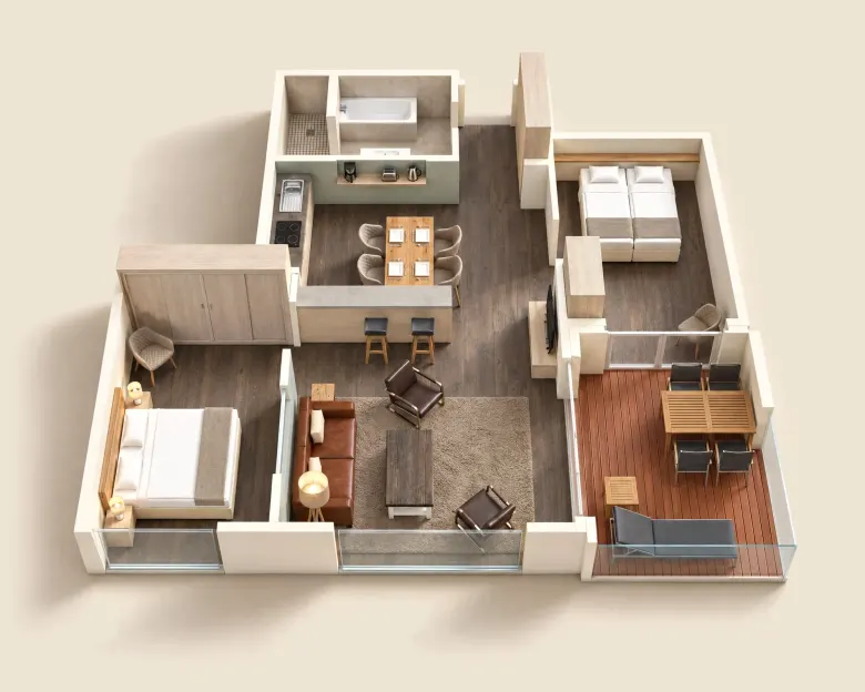 Grundriss der Wohnung